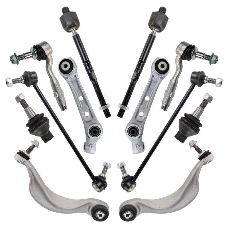 TRQ Vorderlenkung & Aufhängung Kit Kugelgelenk Querlenker Querlenker mit Kugelgelenk Sway Bar Stabilisator Link Spurstange Kompatibel mit BMW von TRQ