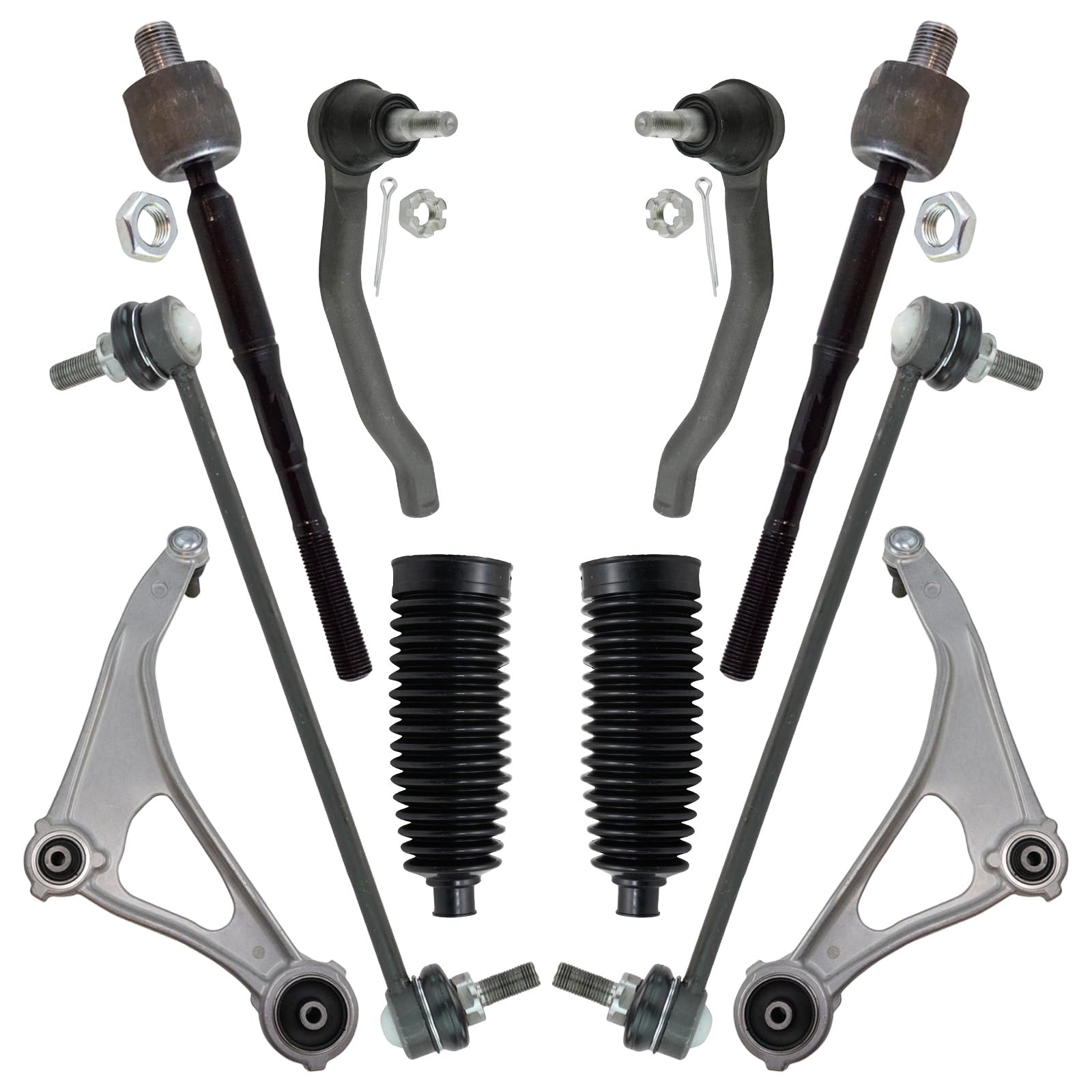 TRQ Vorderlenkung & Aufhängungs-Set, Querlenker mit Kugelgelenk, Lenkstange und Ritzel, Balg, Stabilisator, Verbindungsstange, kompatibel mit Nissan Altima 2013–2014 TRQ Vorderlenkung & Aufhängungs-Set, Querlenker mit Kugelgelenk, Lenkstange und Ritzel, Balg, Stabilisator, Verbindungsstange, kompatibel mit Nissan Altima 2013–2014 von TRQ