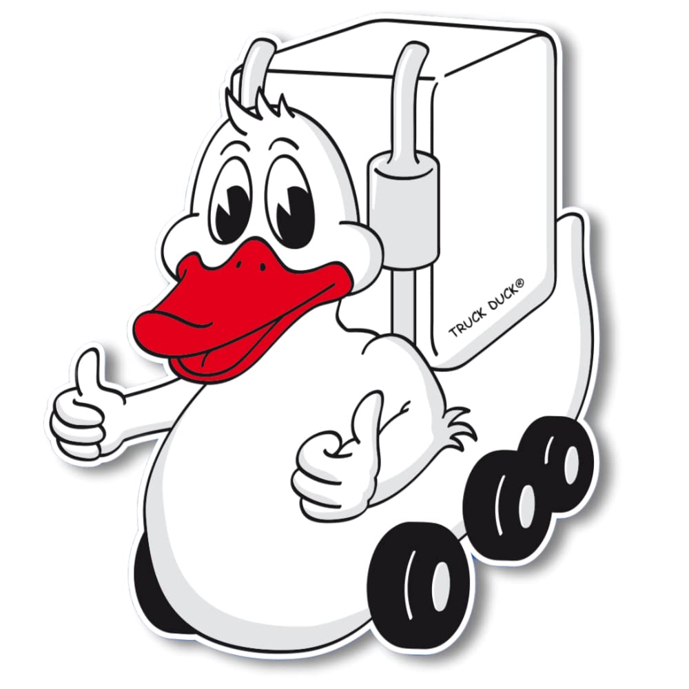 TRUCK DUCK® Figur Aufkleber Sticker Deko Logo Zeichen für Auto LKW Fahrer Trucker Größe S 68x59mm von TRUCK DUCK
