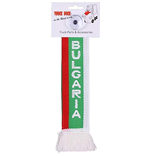 TRUCK DUCK® LKW Auto Minischal Bulgarien Bulgaria Mini Schal Wimpel Flagge Fahne Saugnapf Spiegel Deko von TRUCK DUCK