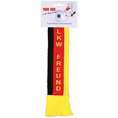 TRUCK DUCK® LKW Auto Minischal LKW Freund Deutschland Trucker Mini Schal Wimpel Flagge Fahne Saugnapf Spiegel Deko von TRUCK DUCK