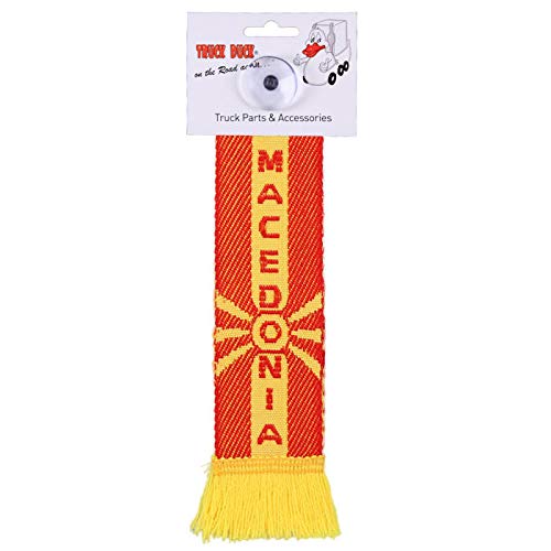 TRUCK DUCK® LKW Auto Minischal Mazedonien Macedonia Mini Schal Wimpel Flagge Fahne Saugnapf Spiegel Deko von TRUCK DUCK