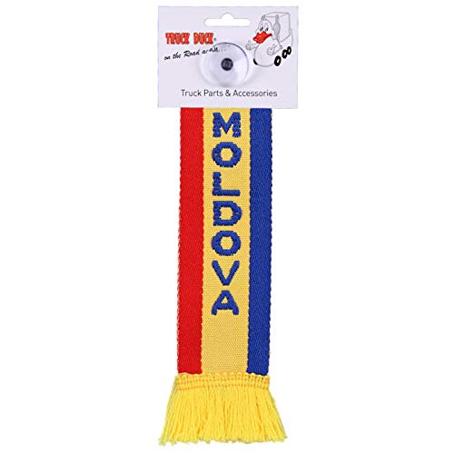 TRUCK DUCK® LKW Auto Minischal Moldawien Moldova Mini Schal Wimpel Flagge Fahne Saugnapf Spiegel Deko von TRUCK DUCK
