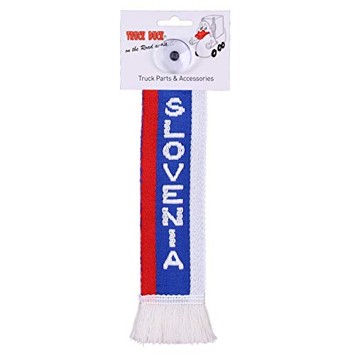 TRUCK DUCK® LKW Auto Minischal Slowenien Slovenia Mini Schal Wimpel Flagge Fahne Saugnapf Spiegel Deko von TRUCK DUCK