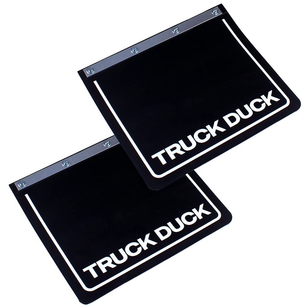 TRUCK DUCK® Universal Schmutzfänger Spritzlappen Set 45x35cm Schwarz für LKW Anhänger Auflieger Truck Trailer Transporter hinten vorn von TRUCK DUCK