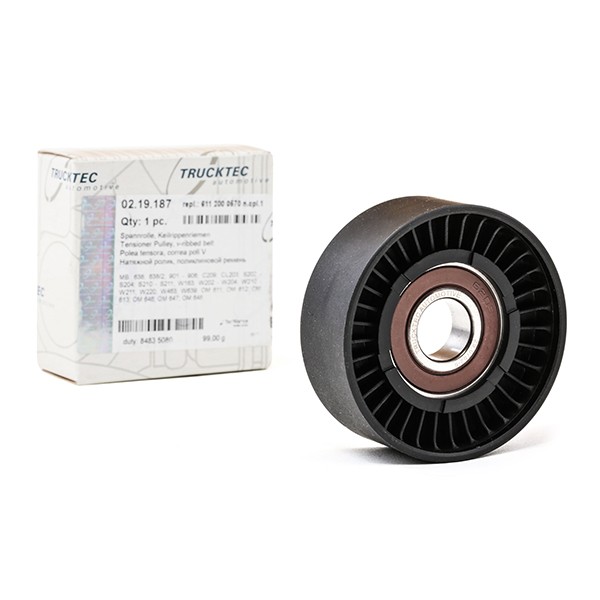TRUCKTEC AUTOMOTIVE Spannrolle MERCEDES-BENZ 02.19.187 6112000570ncpl1,6112020019,6462000270ncpl1 Spannrolle, Keilrippenriemen A6112020019 von TRUCKTEC AUTOMOTIVE