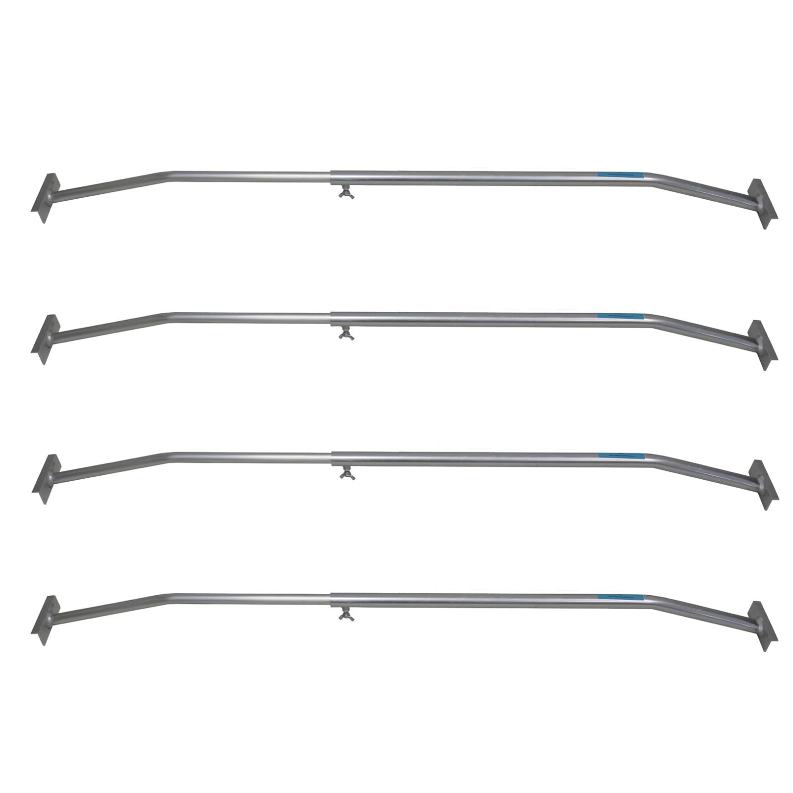 4X Alu-Bügel XL für Anhänger Flach-Planen verstellbar 1300-2100mm Planenstütze von TRUTZHOLM