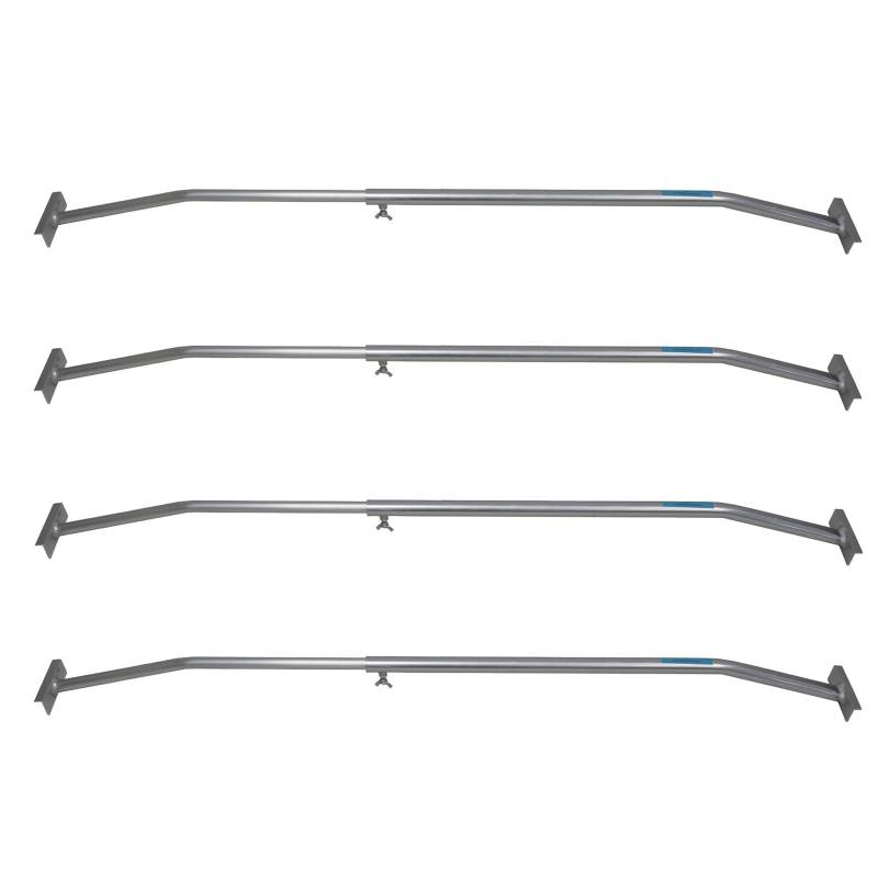 4X Alu-Bügel XL für Anhänger Flach-Planen verstellbar 1300-2100mm Planenstütze von TRUTZHOLM