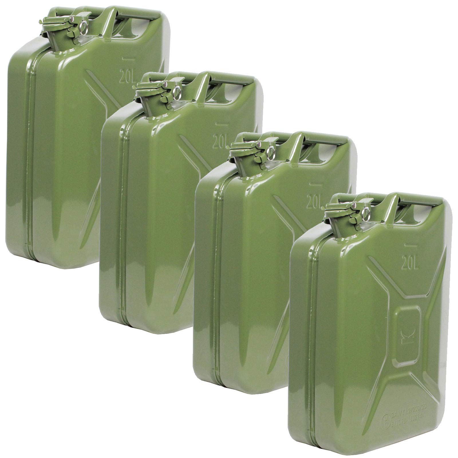 TRUTZHOLM 4X Benzinkanister Kraftstoffkanister Metall 20 Liter Olivgrün - Kanister für Benzin und Diesel TRUTZHOLM 4X Benzinkanister Kraftstoffkanister Metall 20 Liter Olivgrün - Kanister für Benzin und Diesel von TRUTZHOLM