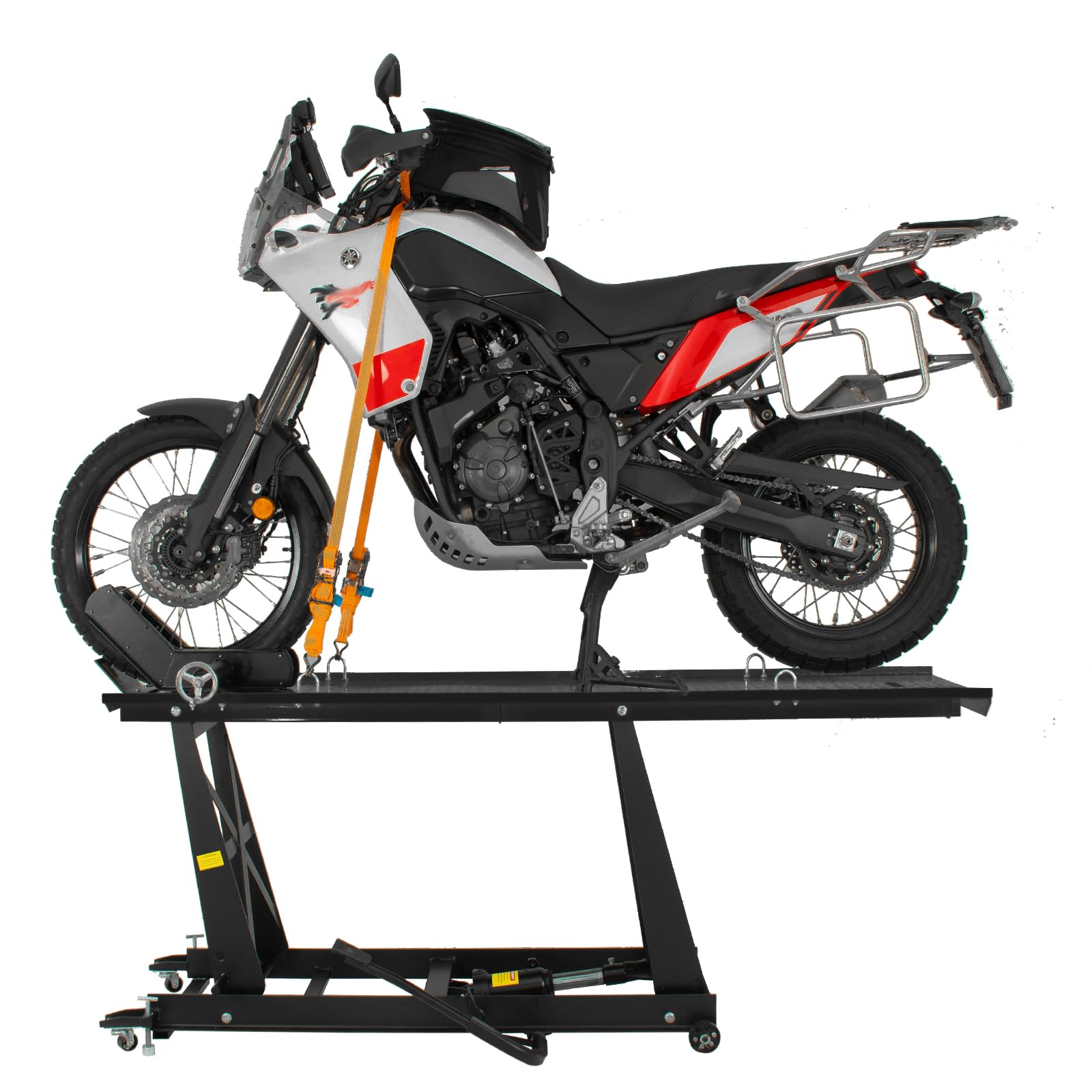 TRUTZHOLM Motorradhebebühne hydraulisch 450 kg Motorradrampe Hebebühne Heber Montagebühne für Motorrad Moped (Schwarz, XL-Breite 55 cm) von TRUTZHOLM
