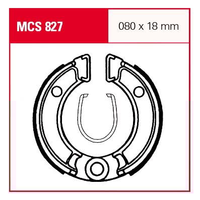 TRW Lucas Bremsbacken MCS827 80x18mm TRW Lucas Bremsbacken MCS827 80x18mm von TRW Lucas