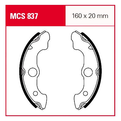 TRW Lucas Bremsbacken MCS837 160x20mm TRW Lucas Bremsbacken MCS837 160x20mm von TRW Lucas