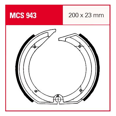 TRW Lucas Bremsbacken MCS943 200x23mm von TRW Lucas