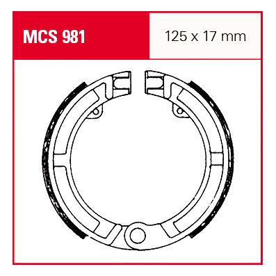 TRW Lucas Bremsbacken MCS981 125x17mm TRW Lucas Bremsbacken MCS981 125x17mm von TRW Lucas