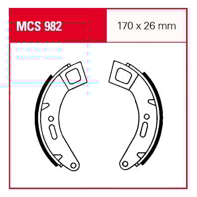 TRW Lucas Bremsbacken MCS982 170x26mm TRW Lucas Bremsbacken MCS982 170x26mm von TRW Lucas