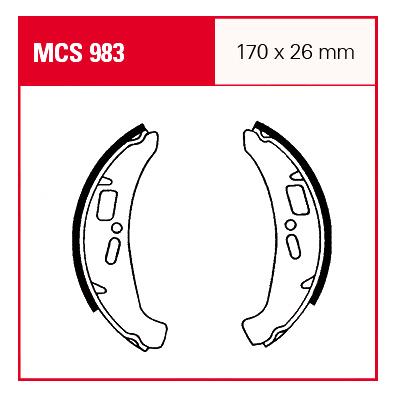 TRW Lucas Bremsbacken MCS983 170x26mm TRW Lucas Bremsbacken MCS983 170x26mm von TRW Lucas