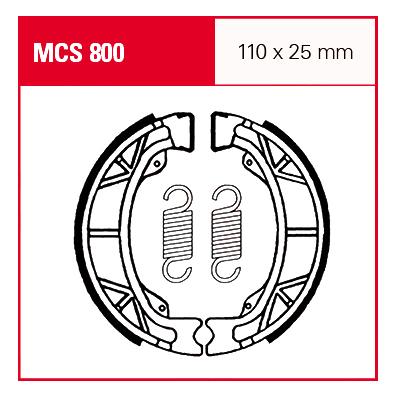 TRW Lucas Bremsbacken iF MCS800 110x25mm TRW Lucas Bremsbacken iF MCS800 110x25mm von TRW Lucas
