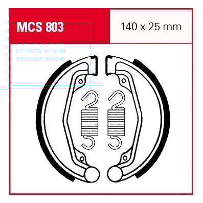 TRW Lucas Bremsbacken iF MCS803 140x25mm TRW Lucas Bremsbacken iF MCS803 140x25mm von TRW Lucas