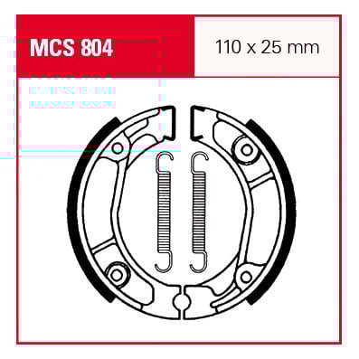 TRW Lucas Bremsbacken iF MCS804 110x25mm TRW Lucas Bremsbacken iF MCS804 110x25mm von TRW Lucas