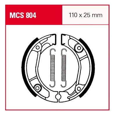 TRW Lucas Bremsbacken iF MCS804 110x25mm von TRW Lucas