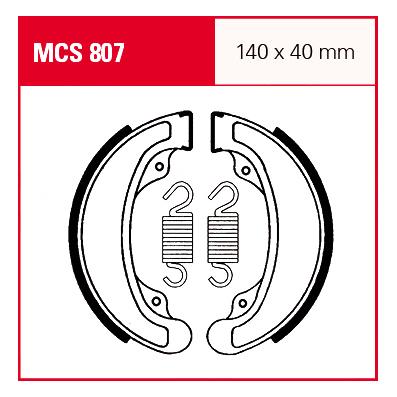 TRW Lucas Bremsbacken iF MCS807 140x40mm TRW Lucas Bremsbacken iF MCS807 140x40mm von TRW Lucas