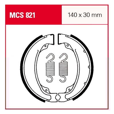 TRW Lucas Bremsbacken iF MCS821 140x30mm TRW Lucas Bremsbacken iF MCS821 140x30mm von TRW Lucas