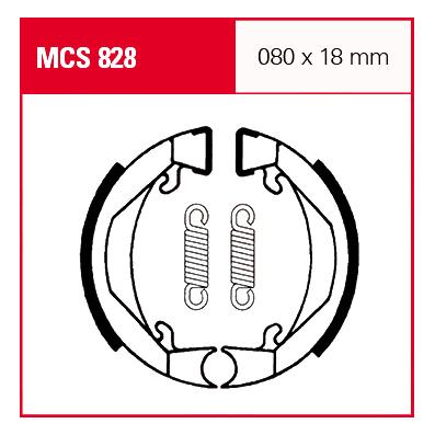 TRW Lucas Bremsbacken iF MCS828 80x18mm TRW Lucas Bremsbacken iF MCS828 80x18mm von TRW Lucas