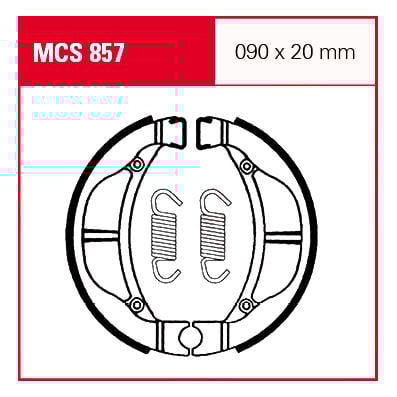TRW Lucas Bremsbacken iF MCS857 90x20mm TRW Lucas Bremsbacken iF MCS857 90x20mm von TRW Lucas