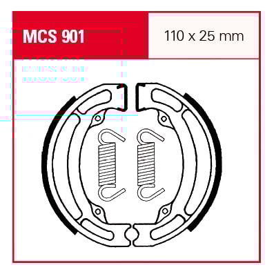 TRW Lucas Bremsbacken iF MCS901 110x25mm TRW Lucas Bremsbacken iF MCS901 110x25mm von TRW Lucas