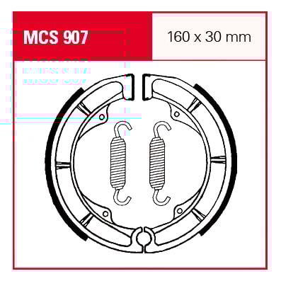TRW Lucas Bremsbacken iF MCS907 160x30mm TRW Lucas Bremsbacken iF MCS907 160x30mm von TRW Lucas