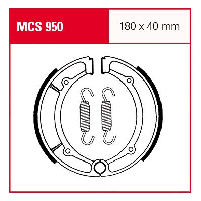 TRW Lucas Bremsbacken iF MCS950 180x40mm von TRW Lucas