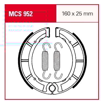 TRW Lucas Bremsbacken iF MCS952 160x25mm TRW Lucas Bremsbacken iF MCS952 160x25mm von TRW Lucas