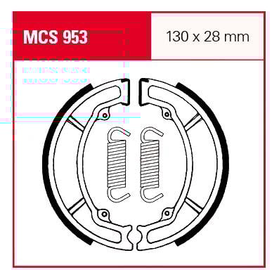 TRW Lucas Bremsbacken iF MCS953 130x28mm TRW Lucas Bremsbacken iF MCS953 130x28mm von TRW Lucas