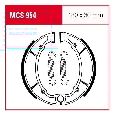 TRW Lucas Bremsbacken iF MCS954 180x30mm TRW Lucas Bremsbacken iF MCS954 180x30mm von TRW Lucas