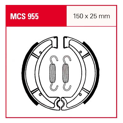 TRW Lucas Bremsbacken iF MCS955 150x25mm TRW Lucas Bremsbacken iF MCS955 150x25mm von TRW Lucas