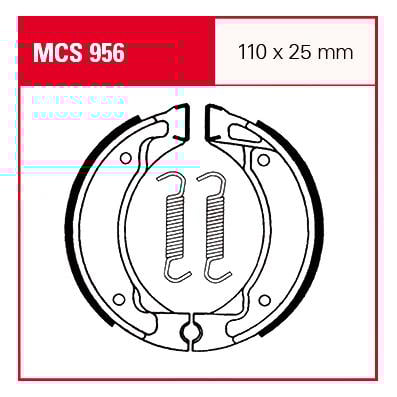 TRW Lucas Bremsbacken iF MCS956 110x25mm TRW Lucas Bremsbacken iF MCS956 110x25mm von TRW Lucas