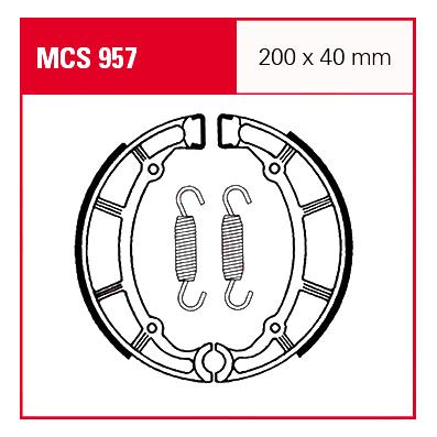 TRW Lucas Bremsbacken iF MCS957 200x40mm TRW Lucas Bremsbacken iF MCS957 200x40mm von TRW Lucas