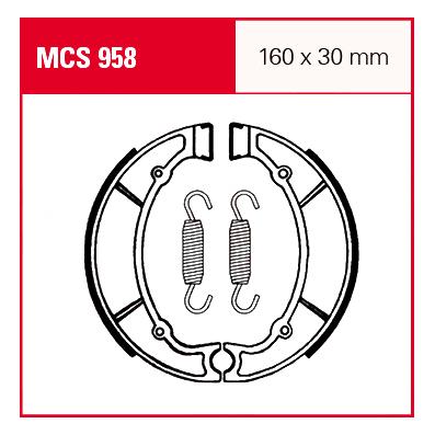 TRW Lucas Bremsbacken iF MCS958 160x30mm TRW Lucas Bremsbacken iF MCS958 160x30mm von TRW Lucas