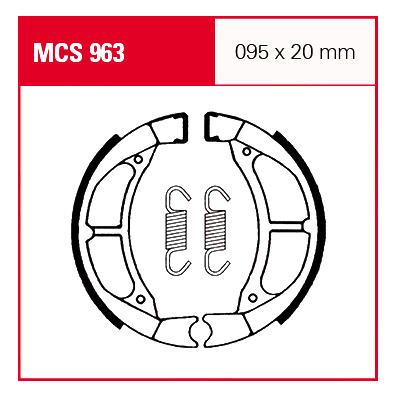 TRW Lucas Bremsbacken iF MCS963 95x20mm von TRW Lucas