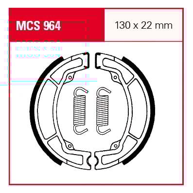 TRW Lucas Bremsbacken iF MCS964 130x22mm TRW Lucas Bremsbacken iF MCS964 130x22mm von TRW Lucas