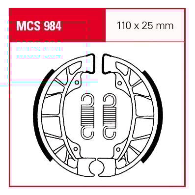 TRW Lucas Bremsbacken iF MCS984 110x25mm TRW Lucas Bremsbacken iF MCS984 110x25mm von TRW Lucas
