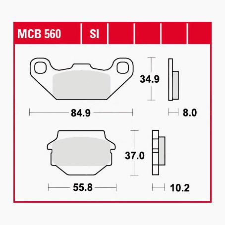 TRW Lucas Bremsbeläge Sintermetall Offroad MCB560SI 84,9/55,8x34,9/37x TRW Lucas Bremsbeläge Sintermetall Offroad MCB560SI 84,9/55,8x34,9/37x von TRW Lucas