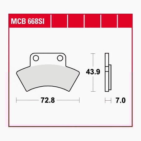 TRW Lucas Bremsbeläge Sintermetall Offroad MCB668SI 72,8x43,9x7mm TRW Lucas Bremsbeläge Sintermetall Offroad MCB668SI 72,8x43,9x7mm von TRW Lucas