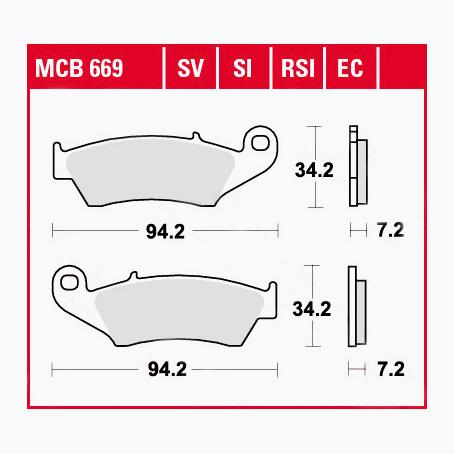 TRW Lucas Bremsbeläge Sintermetall Offroad MCB669SI 94,2x34,2x7,2mm TRW Lucas Bremsbeläge Sintermetall Offroad MCB669SI 94,2x34,2x7,2mm von TRW Lucas