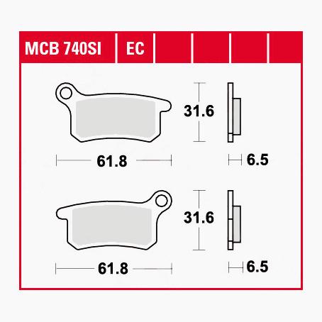 TRW Lucas Bremsbeläge Sintermetall Offroad MCB740SI 61,8x31,6x6,5mm TRW Lucas Bremsbeläge Sintermetall Offroad MCB740SI 61,8x31,6x6,5mm von TRW Lucas