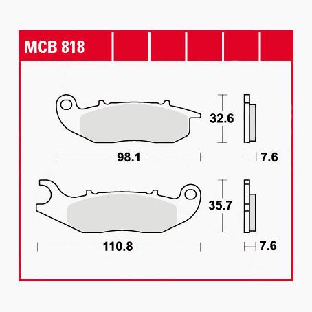 TRW Lucas Bremsbeläge Sintermetall Offroad MCB818SI 98,1/110,8x32,6/35 TRW Lucas Bremsbeläge Sintermetall Offroad MCB818SI 98,1/110,8x32,6/35 von TRW Lucas