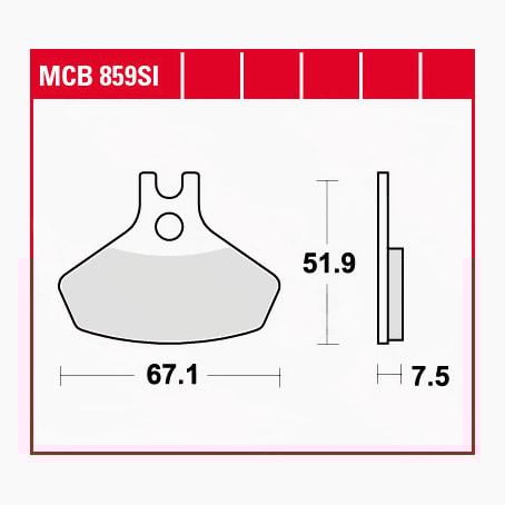 TRW Lucas Bremsbeläge Sintermetall Offroad MCB859SI 67,1x51,9x7,5mm TRW Lucas Bremsbeläge Sintermetall Offroad MCB859SI 67,1x51,9x7,5mm von TRW Lucas