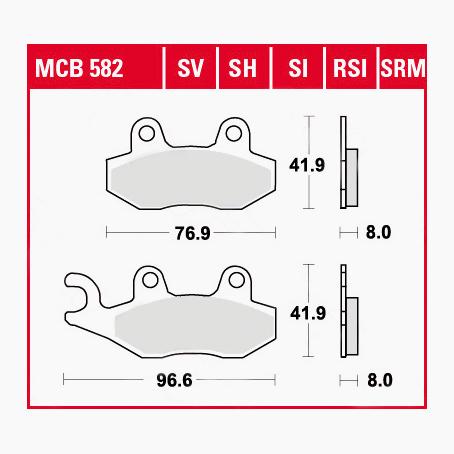 TRW Lucas Bremsbeläge Sintermetall Scooter MCB582SRM 96,6/76,9x41,9x9 TRW Lucas Bremsbeläge Sintermetall Scooter MCB582SRM 96,6/76,9x41,9x9 von TRW Lucas