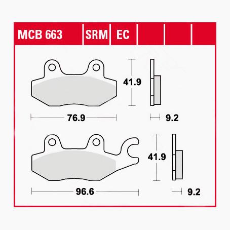 TRW Lucas Bremsbeläge Sintermetall Scooter MCB663SRM 76,9/96,6x41,9x9, TRW Lucas Bremsbeläge Sintermetall Scooter MCB663SRM 76,9/96,6x41,9x9, von TRW Lucas