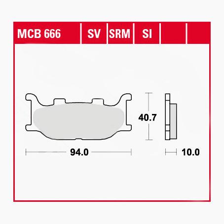 TRW Lucas Bremsbeläge Sintermetall Scooter MCB666SRM 94x40,7x10mm TRW Lucas Bremsbeläge Sintermetall Scooter MCB666SRM 94x40,7x10mm von TRW Lucas